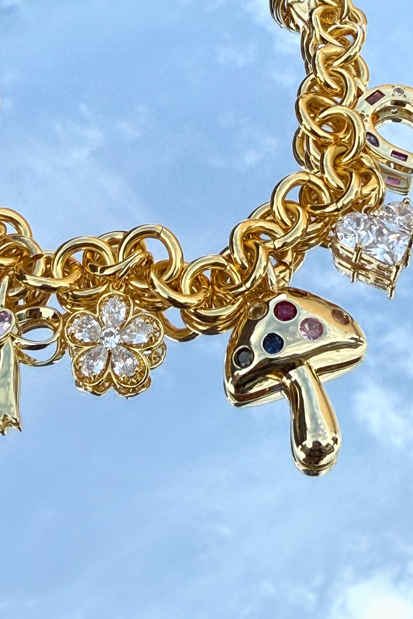 Chunky Charm Statement Necklace