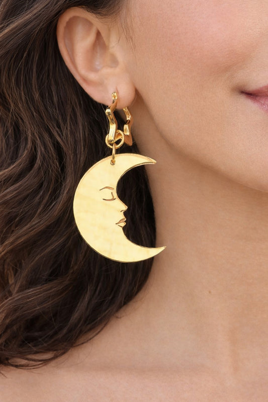 Golden Moon Earrings