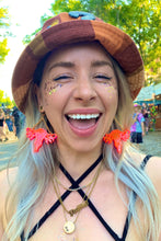 Load image into Gallery viewer, Womb Magic Uterus Earrings - Neon Pink