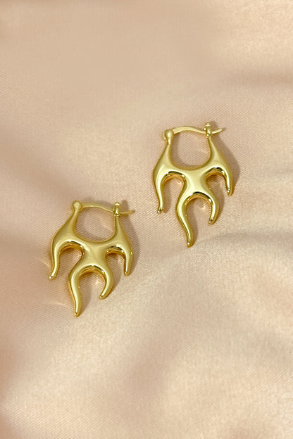 Golden Flame Earrings