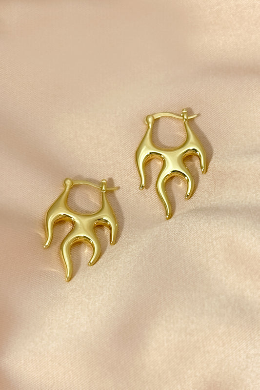 Golden Flame Earrings