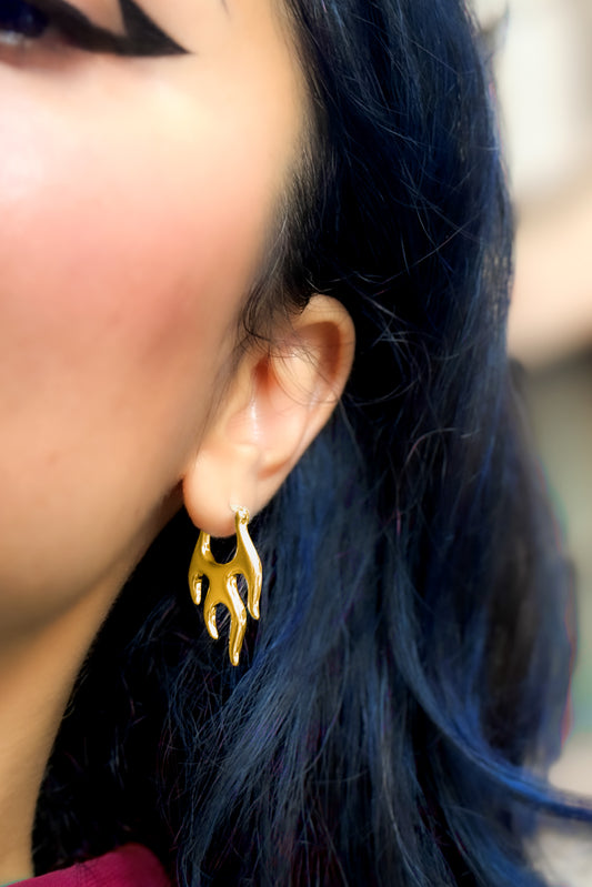 Golden Flame Earrings