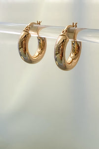 Heart Locket Earrings - Gold