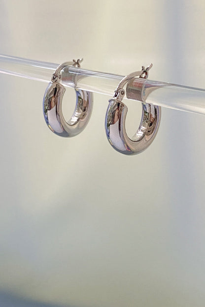 Silver Heart Locket Earrings