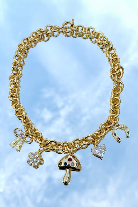 Chunky Charm Statement Necklace