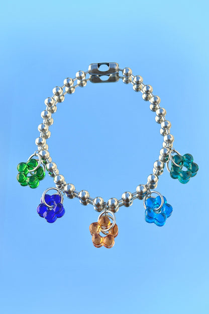 Silver Daisy Charm Necklace