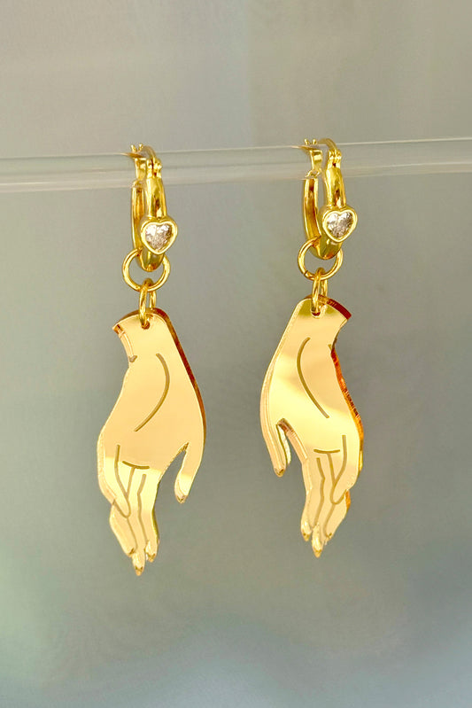 Golden Hands Earrings