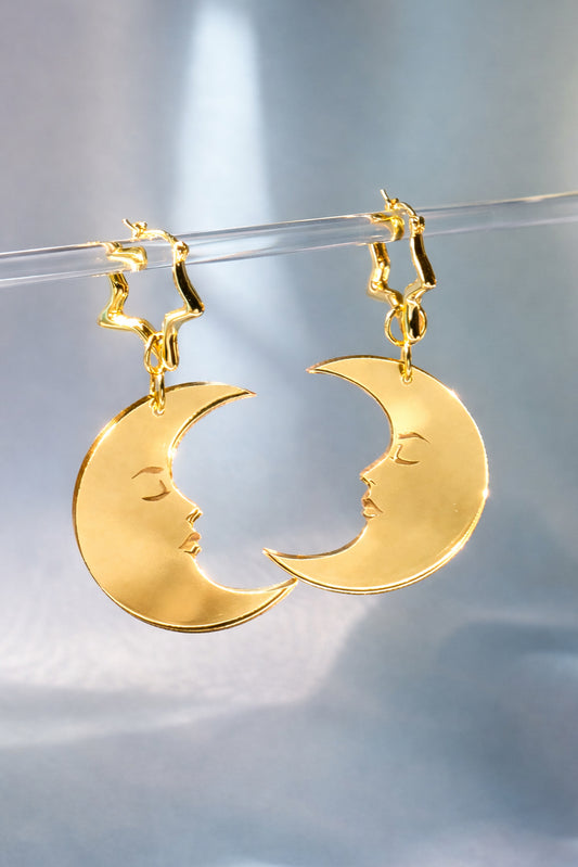Golden Moon Earrings