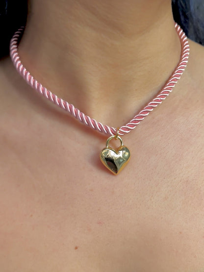 Heart Rope Necklace