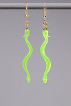 Load image into Gallery viewer, Small Boa Earrings - Neon Green
