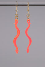Load image into Gallery viewer, Small Boa Earrings - Neon Pink
