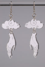 Load image into Gallery viewer, Small Hand Cloud Earrings - Silver
