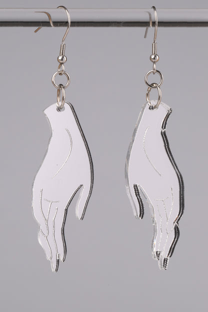 Silver Hand Earrings