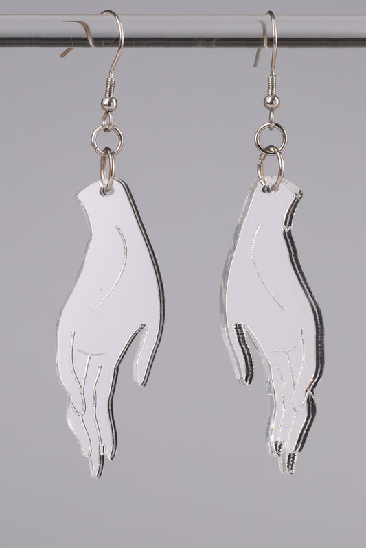 Silver Hand Earrings