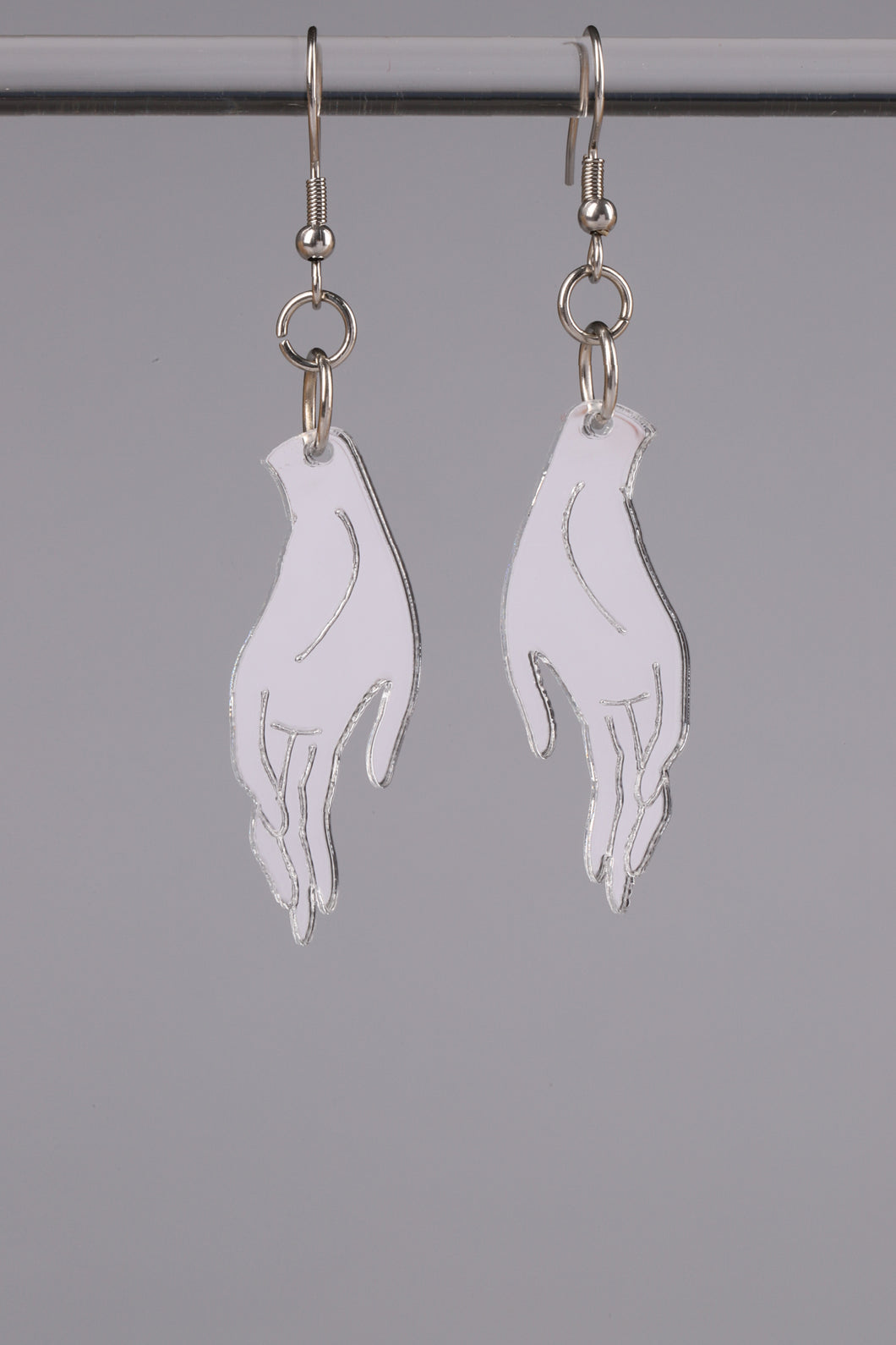 Small Hand Earrings - Silver