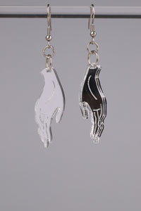 Small Hand Earrings - Silver