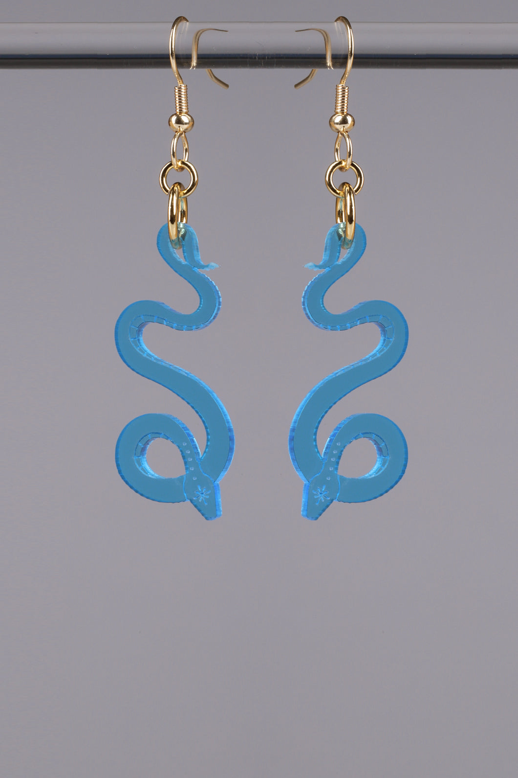Small Serpentine Earrings - Blue