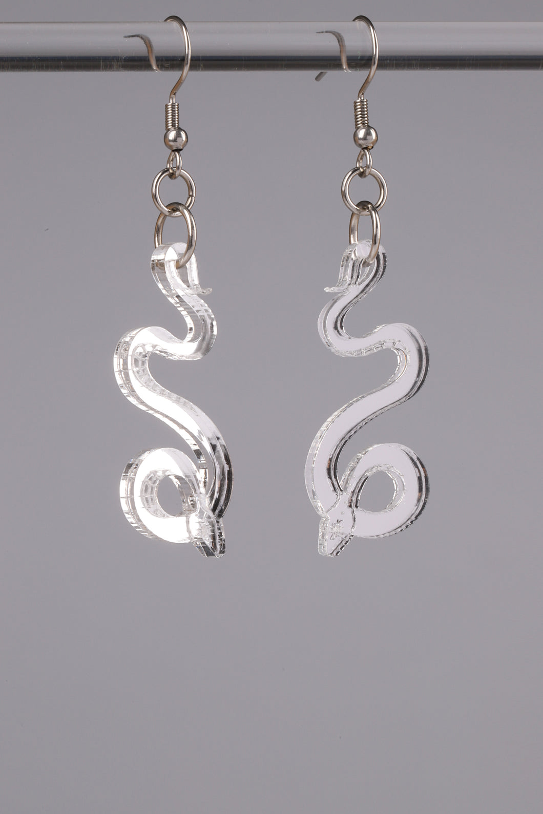 Small Serpentine Earrings - Silver