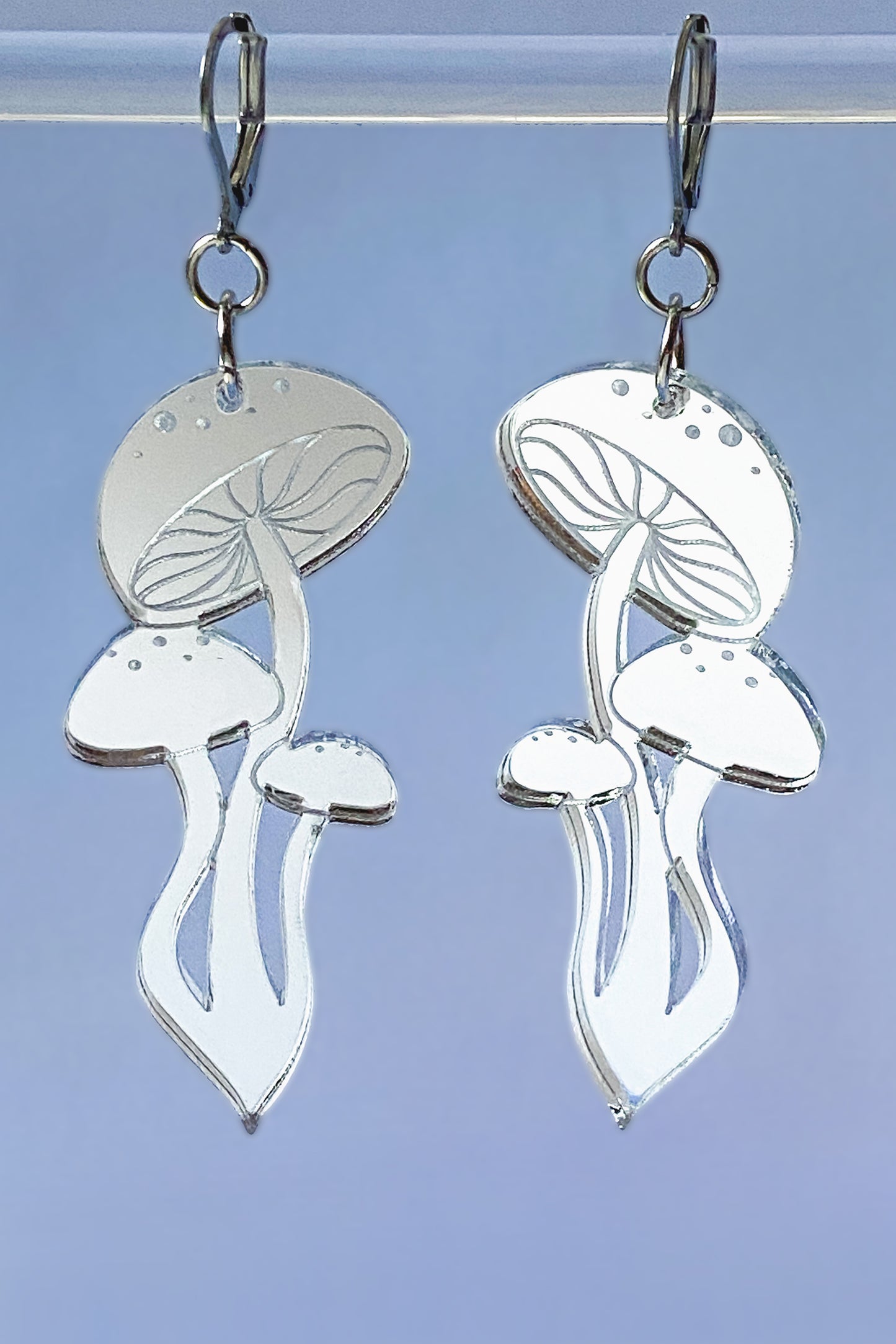 Silver Shroom Earrings