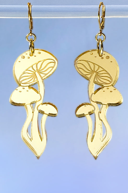 Golden Shroom Earrings