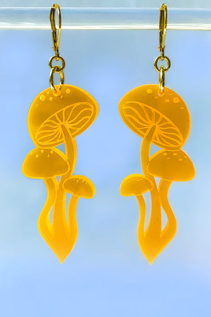Neon Shroom Earrings